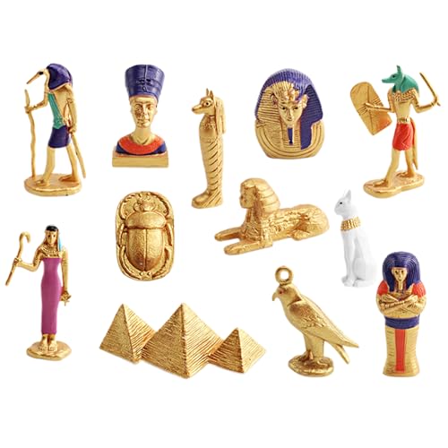 Egyptian Figurine Set with Famous Architecture Figures, Decorative Creative Toys for Girls Boys Women Men, Educational Miniatures for School Projects Home Décor Fans Display Shelf Playtime Collectors Egyptian Figurine Set with Famous Architecture Figures, Decorative Creative Toys for Girls Boys Women Men, Educational Miniatures for School Projects Home Décor Fans Display Shelf Playtime Collectors von Ungtyb