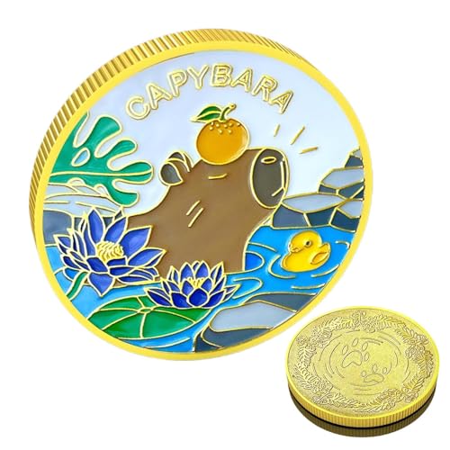 Gedenkmünze, Capybara Collectible, Acrylic Protective Box, Souvenir Keepsake, Uniques Gift for Friends Family Birthday Christmas, Home Decor Display, 1 Stück, 0.1 Zoll Gedenkmünze, Capybara Collectible, Acrylic Protective Box, Souvenir Keepsake, Uniques Gift for Friends Family Birthday Christmas, Home Decor Display, 1 Stück, 0.1 Zoll von Ungtyb