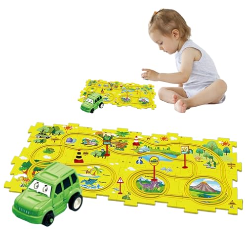 Kids Puzzle Rail Car Set, Bright Color Race Track Toy, Educational Preschool Puzzle Game for, Fun Gift for Birthdays, Anniversaries, Festivals, 19.53x10.16x2.44 Inches Kids Puzzle Rail Car Set, Bright Color Race Track Toy, Educational Preschool Puzzle Game for, Fun Gift for Birthdays, Anniversaries, Festivals, 19.53x10.16x2.44 Inches von Ungtyb