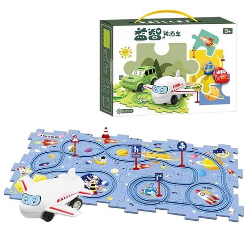 Kids Puzzle Rail Car Set, Bright Color Race Track Toy, Educational Preschool Puzzle Game for, Fun Gift for Birthdays, Anniversaries, Festivals, 19.53x10.16x2.44 Inches Kids Puzzle Rail Car Set, Bright Color Race Track Toy, Educational Preschool Puzzle Game for, Fun Gift for Birthdays, Anniversaries, Festivals, 19.53x10.16x2.44 Inches von Ungtyb