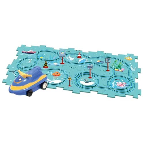 Kids Puzzle Rail Car Set, Bright Color Race Track Toy, Educational Preschool Puzzle Game for, Fun Gift for Birthdays, Anniversaries, Festivals, 19.53x10.16x2.44 Inches Kids Puzzle Rail Car Set, Bright Color Race Track Toy, Educational Preschool Puzzle Game for, Fun Gift for Birthdays, Anniversaries, Festivals, 19.53x10.16x2.44 Inches von Ungtyb