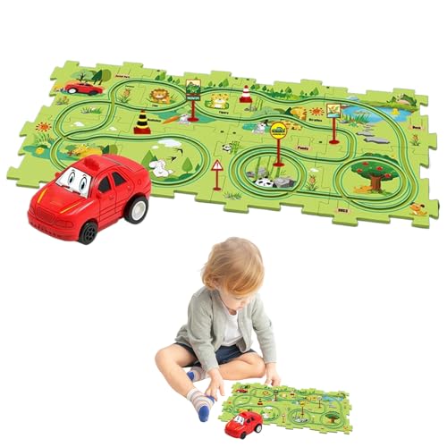 Kids Puzzle Rail Car Set, Bright Color Race Track Toy, Educational Preschool Puzzle Game for, Fun Gift for Birthdays, Anniversaries, Festivals, 19.53x10.16x2.44 Inches Kids Puzzle Rail Car Set, Bright Color Race Track Toy, Educational Preschool Puzzle Game for, Fun Gift for Birthdays, Anniversaries, Festivals, 19.53x10.16x2.44 Inches von Ungtyb
