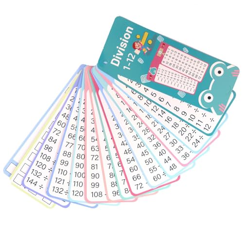 Math Flash Cards, Addition Multiplication Division, Dry Erase Double Sided, Reusable Educational Flashcard Hole Punched for Easy Storage, Classroom and Homeschool, 2.76x7.09 Inches von Ungtyb