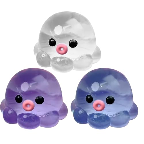Octopus Squeeze Toy, Relaxation Toy, Fun Stress Reliefs Game, Squishy Texture Homemade Bubble Hairstyle Kinder und Erwachsene Playtime, 2,36 x 2,36 x 2,36 Zoll von Ungtyb