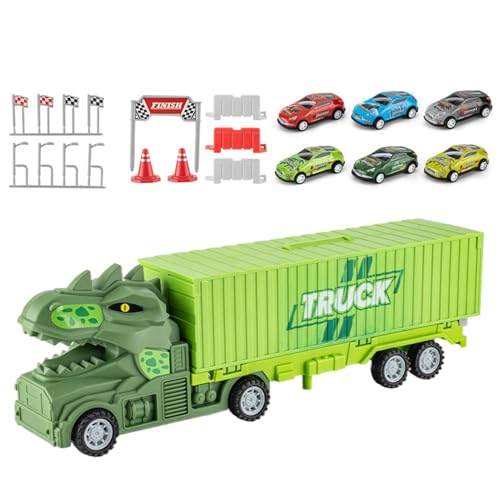 Toy Trucks for Toddler, Foldable Car Playset, Colorful Race Track Playset for Early Education, Interactive Vehicle Toys for Home and Kindergarten, 14.17x2.76x4.13 Inches von Ungtyb