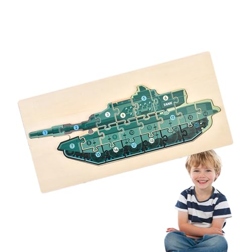 Ungtyb 3D Holzpuzzle - Kinder Lernspielzeug Mit Panzer-Design,Pädagogisches 3D Steckspiel Aus Holz Für Und Mädchen Ab 3 Jahren Ungtyb 3D Holzpuzzle - Kinder Lernspielzeug Mit Panzer-Design,Pädagogisches 3D Steckspiel Aus Holz Für Und Mädchen Ab 3 Jahren von Ungtyb