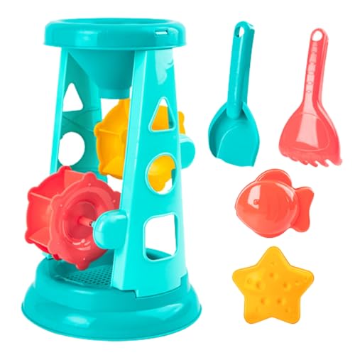 Ungtyb Beach Toys for Kids, Toddler Sand Playset, Windmill & Hourglass Toys, Sand Tools with Molds for Babies, Lightweight Design, ABS Material, 250g Ungtyb Beach Toys for Kids, Toddler Sand Playset, Windmill & Hourglass Toys, Sand Tools with Molds for Babies, Lightweight Design, ABS Material, 250g von Ungtyb