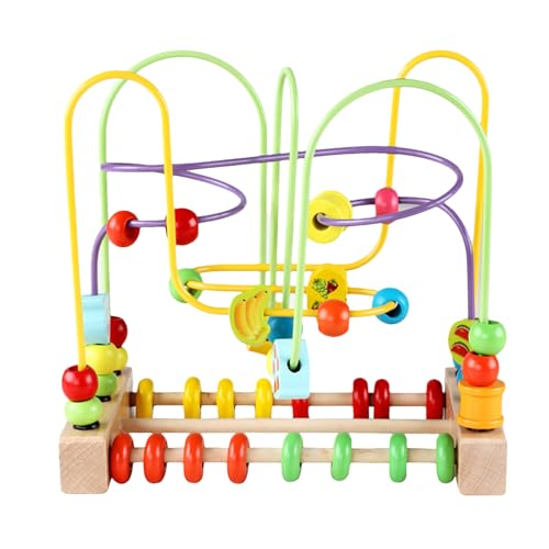 Ungtyb Bead Maze Toy for Babies, Colorful Wooden Roller Coaster, Interactive Educational Activity Toy, Early Learning Bead Trackers, Child Center Learning Game for Boys And Girls, 8.66x5.51x8.07in Ungtyb Bead Maze Toy for Babies, Colorful Wooden Roller Coaster, Interactive Educational Activity Toy, Early Learning Bead Trackers, Child Center Learning Game for Boys And Girls, 8.66x5.51x8.07in von Ungtyb