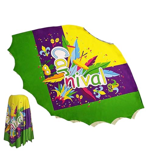 Ungtyb Brazilian Carnival Costume Cloak, Cosplay Cape, Adorable Portable Fashion Costume, Lightweight Colorful Festival, Polyester Cape for Parties, Indoor, Outdoor, Present, 75x120cm Ungtyb Brazilian Carnival Costume Cloak, Cosplay Cape, Adorable Portable Fashion Costume, Lightweight Colorful Festival, Polyester Cape for Parties, Indoor, Outdoor, Present, 75x120cm von Ungtyb