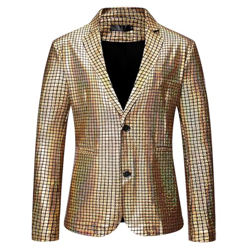 Ungtyb Disco 70er-Jahre-Anzüge für Herren – Jacke für 70er-Jahre, glänzendes Discothek, für Feiern, Hochzeiten, Geburtstage Ungtyb Disco 70er-Jahre-Anzüge für Herren – Jacke für 70er-Jahre, glänzendes Discothek, für Feiern, Hochzeiten, Geburtstage von Ungtyb