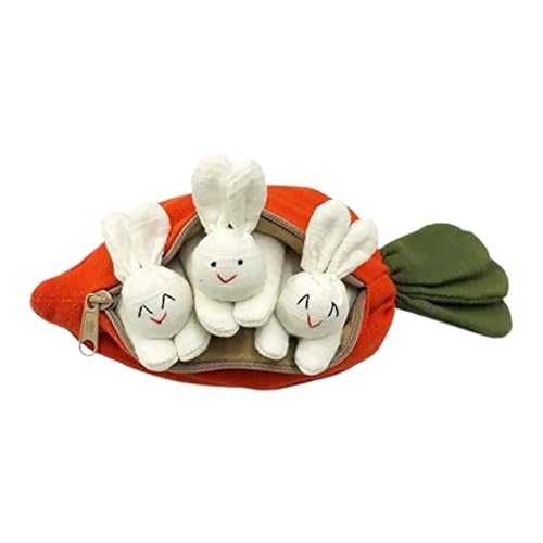 Ungtyb Easter Bunny Plush Toy Set Cute Stuffed Carrot Plush Portable 3 Bunnies in Purse, Lightweight Soft Rabbit, Adorable Pouch for Boys and Girls, Decoration, 19x5x5cm Ungtyb Easter Bunny Plush Toy Set Cute Stuffed Carrot Plush Portable 3 Bunnies in Purse, Lightweight Soft Rabbit, Adorable Pouch for Boys and Girls, Decoration, 19x5x5cm von Ungtyb