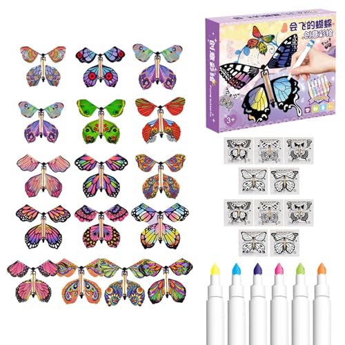 Ungtyb Flying Butterfly Craft Set, Painted Craft Card Set, Magic Butterfly Flying Cards, Colorful Bookmark Greeting Card 21x17.5x4cm for Colorful Bookmark, Greeting Card, Multicolor Ungtyb Flying Butterfly Craft Set, Painted Craft Card Set, Magic Butterfly Flying Cards, Colorful Bookmark Greeting Card 21x17.5x4cm for Colorful Bookmark, Greeting Card, Multicolor von Ungtyb