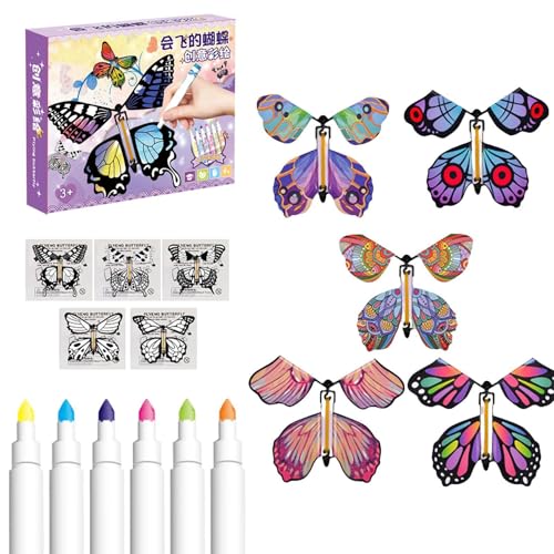 Ungtyb Flying Butterfly Craft Set, Painted Craft Card Set, Magic Butterfly Flying Cards, Colorful Bookmark Greeting Card 21x17.5x4cm for Colorful Bookmark, Greeting Card, Multicolor Ungtyb Flying Butterfly Craft Set, Painted Craft Card Set, Magic Butterfly Flying Cards, Colorful Bookmark Greeting Card 21x17.5x4cm for Colorful Bookmark, Greeting Card, Multicolor von Ungtyb