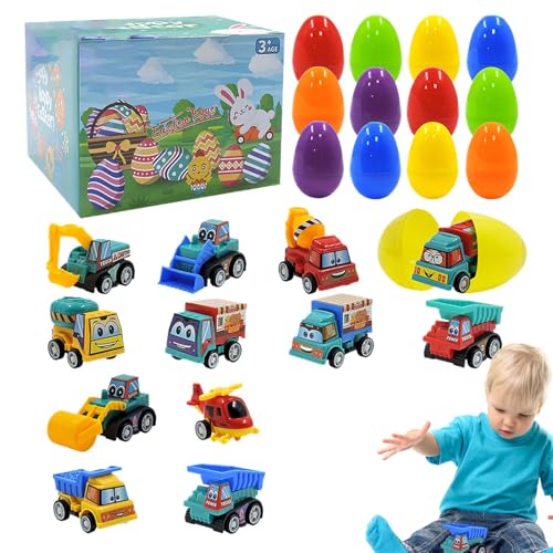 Ungtyb Funny Easter Eggs, Cartoon Pull Back Car, Construction Vehicle, Vibrant Colors, Pre Filled with Surprise Eggs Easter Celebrations and Party Favors, 5.91 x 5.91 x 4.33 in Ungtyb Funny Easter Eggs, Cartoon Pull Back Car, Construction Vehicle, Vibrant Colors, Pre Filled with Surprise Eggs Easter Celebrations and Party Favors, 5.91 x 5.91 x 4.33 in von Ungtyb