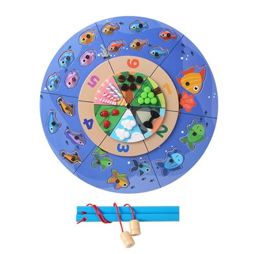 Ungtyb Magnetisches Angelspiel, magnetisches Angelspielzeug – Lernspielzeug aus Holz, Lernaktivitäten im Vorschulalter, Lernaktivitäten im Vorschulalter, Lernen, Koordination für die Augen von Ungtyb
