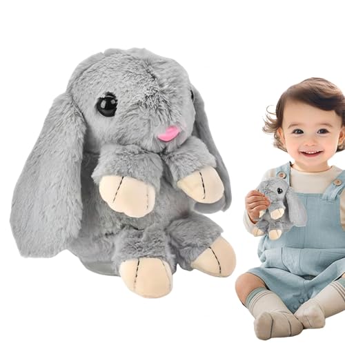 Ungtyb Realistic Bunny Toys, Interactive Rabbit Plush, Electronic Easter Bunny, Talking Plush with Repeating Voice Function and Light Up Features for Toddler and Kids, 1 Piece von Ungtyb