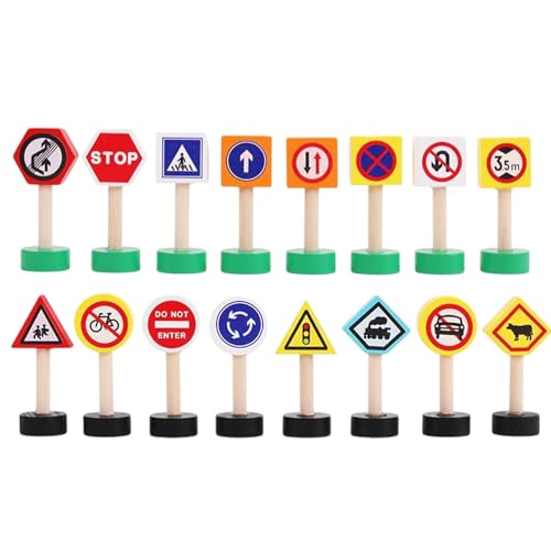 Ungtyb Road Signs, Traffic Signal Blocks, Educational Toys, Crosswalk Learning Toy, Stop and Go Traffic Signs 16 Pieces, Early Learnings for Toddler, 23x18x3cm Multicolor Ungtyb Road Signs, Traffic Signal Blocks, Educational Toys, Crosswalk Learning Toy, Stop and Go Traffic Signs 16 Pieces, Early Learnings for Toddler, 23x18x3cm Multicolor von Ungtyb