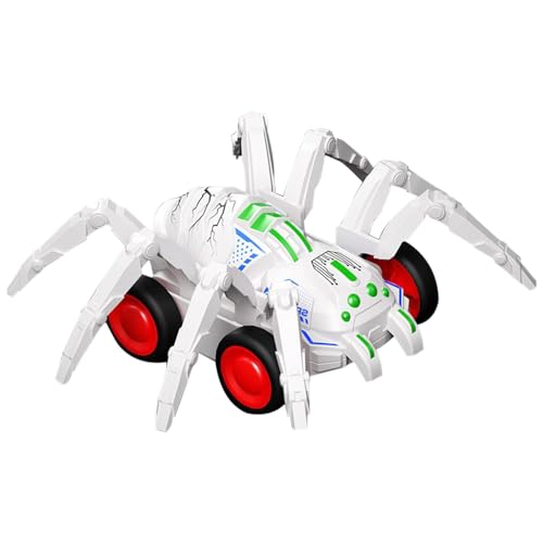 Ungtyb Spider Shape Toy Cars - Inertia Play Vehicles for Boys and Girls, Lustige Lernautos zum Spielen im Freien, , Parkspielzeug für Kinder, 13 x 11 x 5,3 cm Rot Weiß von Ungtyb