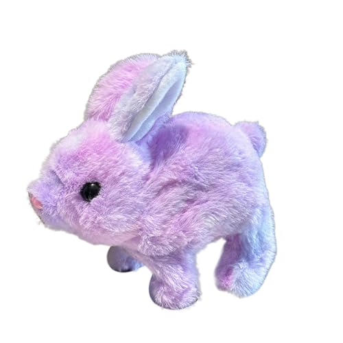 Ungtyb Stuffed Bunny Toy, Plush Rabbit with Walking and Sounds, Soft Furry Pet Doll Lightweight Design Make It Easy to Carry for Kids, Boys, Girls, 7.09x6.69x3.15 Inches von Ungtyb