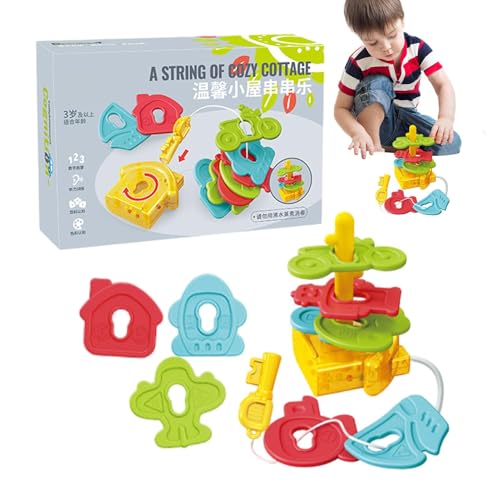 Ungtyb Threading String Toy, Shape Matching Classification Game, Adorable Fruit Theme Wood Block Threading Game for Kid's Educational Teaching Aids, 8.27x1.97x5.51 Inches Ungtyb Threading String Toy, Shape Matching Classification Game, Adorable Fruit Theme Wood Block Threading Game for Kid's Educational Teaching Aids, 8.27x1.97x5.51 Inches von Ungtyb