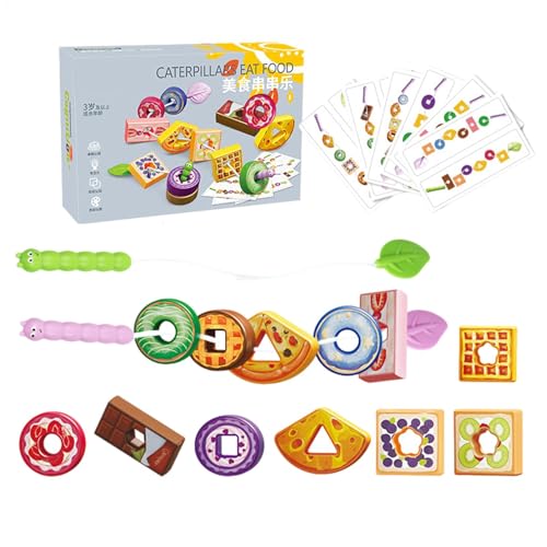 Ungtyb Threading String Toy, Shape Matching Classification Game, Adorable Fruit Theme Wood Block Threading Game for Kid's Educational Teaching Aids, 8.27x1.97x5.51 Inches Ungtyb Threading String Toy, Shape Matching Classification Game, Adorable Fruit Theme Wood Block Threading Game for Kid's Educational Teaching Aids, 8.27x1.97x5.51 Inches von Ungtyb