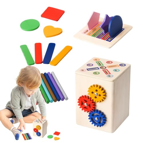 Ungtyb Wooden Shape Sorter, Sensory Matching Toy, Color Sorting Game with Colorful And Engaging Design for Birthdays, Holidays, or Special Occasions, 5.16x3.94x3.78 Inches Ungtyb Wooden Shape Sorter, Sensory Matching Toy, Color Sorting Game with Colorful And Engaging Design for Birthdays, Holidays, or Special Occasions, 5.16x3.94x3.78 Inches von Ungtyb