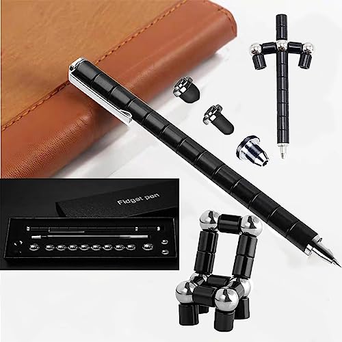 Uni-Fine Schwarz Magnetstift Stressabbau, Magnetischer Kugelschreiber, Magnetstift Kugelschreiber, Magnetstift Fidget Pen,Magnetstift,Fidget Pen als Vatertag, Geburtstag Geschenke, Kind von Uni-Fine Shop