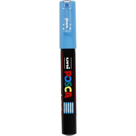 Posca Marker , Nr. PC-1M, Strichstärke 0,7 mm, extrafein, Hellblau, 1 Stk Posca Marker , Nr. PC-1M, Strichstärke 0,7 mm, extrafein, Hellblau, 1 Stk von Uni-Posca Tusser /Tuscher