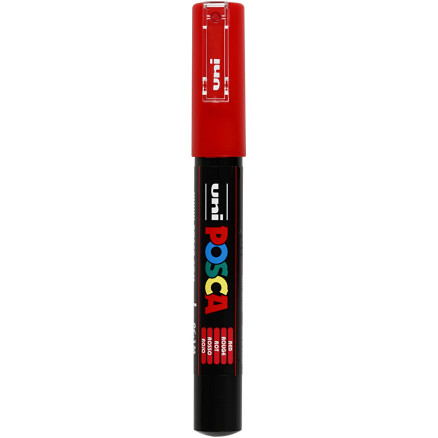 Posca Marker , Nr. PC-1M, Strichstärke 0,7 mm, extrafein, Rot, 1 Stk von Uni-Posca Tusser /Tuscher