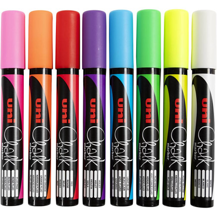 Kreide-Marker, Strichstärke 1,8-2,5 mm, 8 Stk/ 1 Pck von Uni-Posca