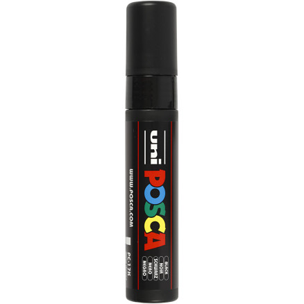 Posca Marker , Nr. PC-17K, Strichstärke 15 mm, extrabreit, Schwarz, 1 Stk von Uni-Posca