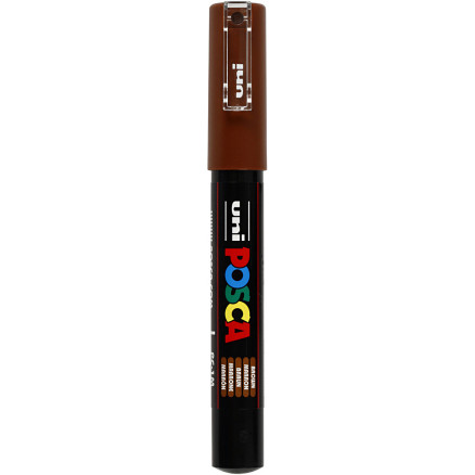 Posca Marker , Nr. PC-1M, Strichstärke 0,7 mm, extrafein, Braun, 1 Stk von Uni-Posca