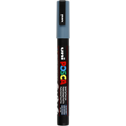 Posca Marker , Nr. PC-3M, Strichstärke 0,9-1,3 mm, fein, Schiefergrau, 1 Stk Posca Marker , Nr. PC-3M, Strichstärke 0,9-1,3 mm, fein, Schiefergrau, 1 Stk von Uni-Posca