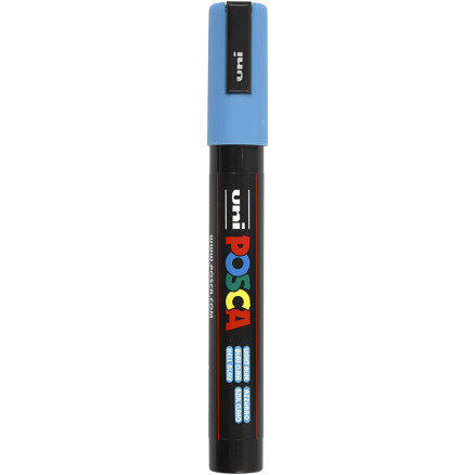 Posca Marker , Nr. PC-5M, Strichstärke 2,5 mm, Medium, Hellblau, 1 Stk von Uni-Posca