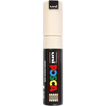 Posca Marker , Nr. PC-8K, Strichstärke 8 mm, breit, Beige, 1 Stk von Uni-Posca