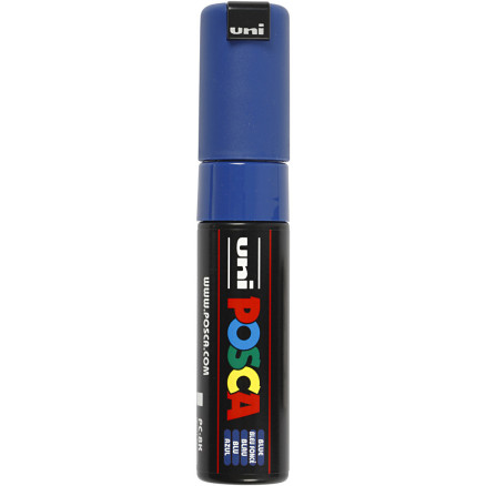 Posca Marker , Nr. PC-8K, Strichstärke 8 mm, breit, Blau, 1 Stk von Uni-Posca