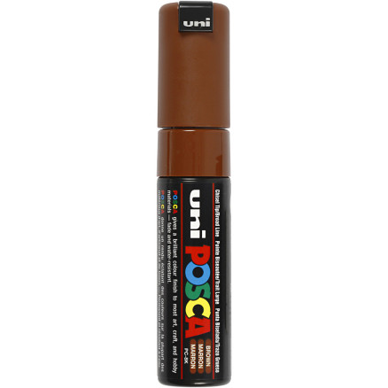 Posca Marker , Nr. PC-8K, Strichstärke 8 mm, breit, Braun, 1 Stk von Uni-Posca