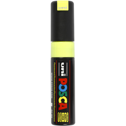 Posca Marker , Nr. PC-8K, Strichstärke 8 mm, breit, Fluo-Gelb, 1 Stk von Uni-Posca