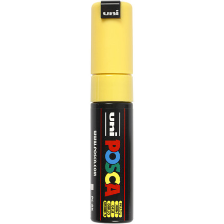 Posca Marker , Nr. PC-8K, Strichstärke 8 mm, breit, Gelb, 1 Stk von Uni-Posca