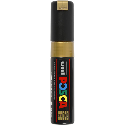 Posca Marker , Nr. PC-8K, Strichstärke 8 mm, breit, Gold, 1 Stk Posca Marker , Nr. PC-8K, Strichstärke 8 mm, breit, Gold, 1 Stk von Uni-Posca