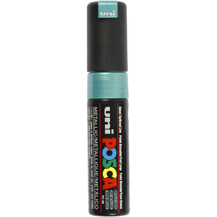 Posca Marker , Nr. PC-8K, Strichstärke 8 mm, breit, Metallic-Grün, 1 Stk von Uni-Posca
