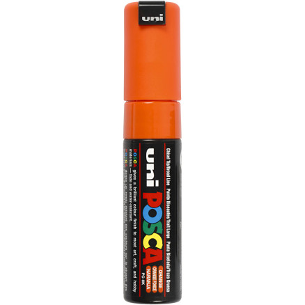 Posca Marker , Nr. PC-8K, Strichstärke 8 mm, breit, Orange, 1 Stk von Uni-Posca