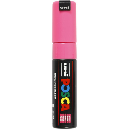 Posca Marker , Nr. PC-8K, Strichstärke 8 mm, breit, Pink, 1 Stk von Uni-Posca