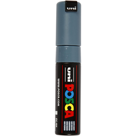 Posca Marker , Nr. PC-8K, Strichstärke 8 mm, breit, Schiefergrau, 1 Stk von Uni-Posca