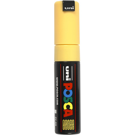 Posca Marker , Nr. PC-8K, Strichstärke 8 mm, breit, Strohgelb, 1 Stk von Uni-Posca