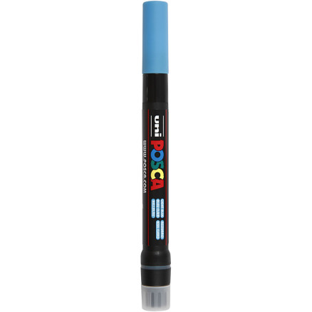 Posca Marker , Nr. PCF350, Strichstärke 1-10 mm, Pinsel, Hellblau, 1 Stk von Uni-Posca