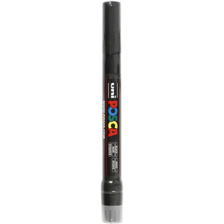 Posca Marker , Nr. PCF350, Strichstärke 1-10 mm, Pinsel, Schwarz, 1 Stk von Uni-Posca
