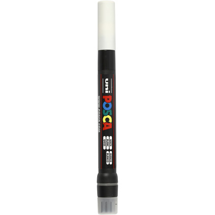 Posca Marker , Nr. PCF350, Strichstärke 1-10 mm, Pinsel, Weiß, 1 Stk von Uni-Posca