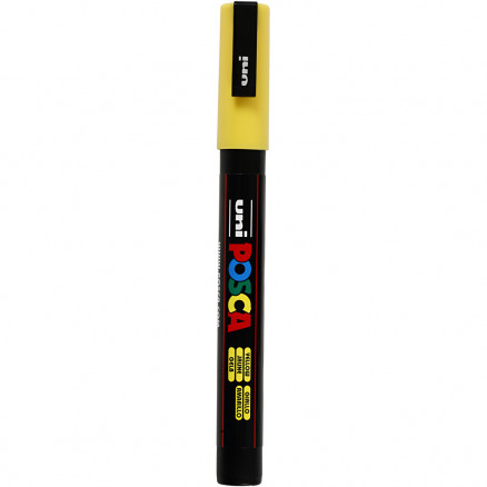 Uni Posca Marker, Strichstärke: 0,9-1,3mm, PC-3M, 1 Stk, Gelb von Uni-Posca