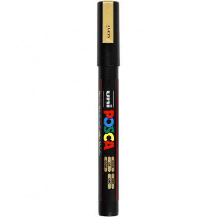 Uni Posca Marker, Strichstärke: 0,9-1,3mm, PC-3M, 1 Stk, Gold Uni Posca Marker, Strichstärke: 0,9-1,3mm, PC-3M, 1 Stk, Gold von Uni-Posca